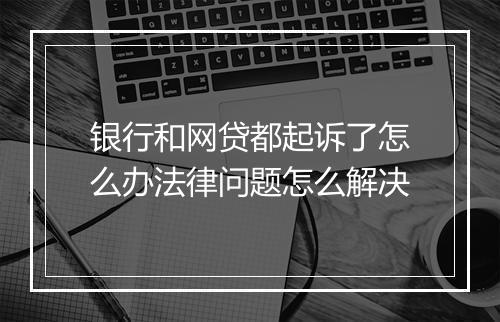 银行和网贷都起诉了怎么办法律问题怎么解决