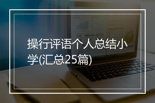 操行评语个人总结小学(汇总25篇)
