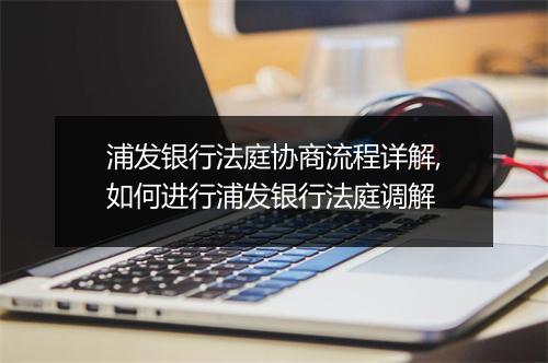 浦发银行法庭协商流程详解,如何进行浦发银行法庭调解