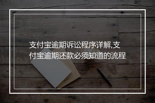 支付宝逾期诉讼程序详解,支付宝逾期还款必须知道的流程