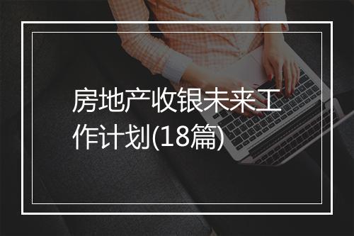房地产收银未来工作计划(18篇)