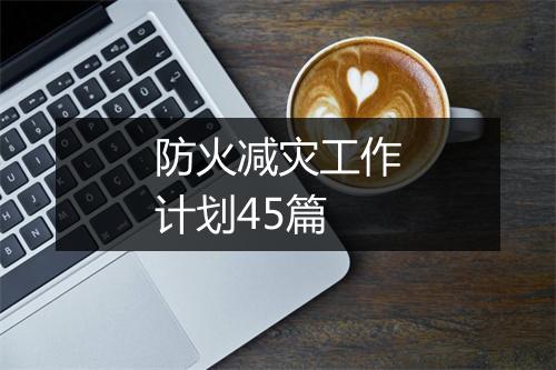 防火减灾工作计划45篇