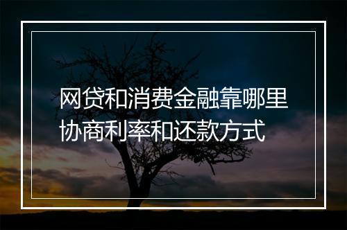 网贷和消费金融靠哪里协商利率和还款方式