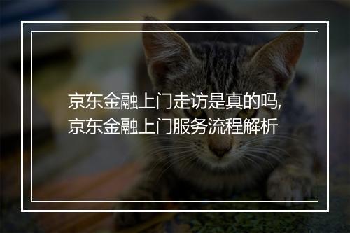 京东金融上门走访是真的吗,京东金融上门服务流程解析