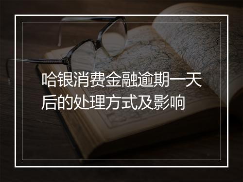 哈银消费金融逾期一天后的处理方式及影响