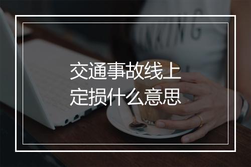 交通事故线上定损什么意思