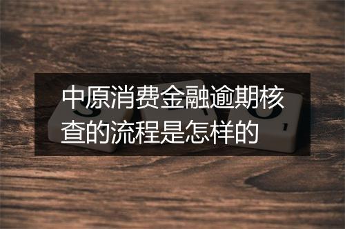 中原消费金融逾期核查的流程是怎样的