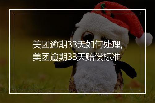 美团逾期33天如何处理,美团逾期33天赔偿标准