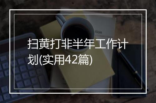 扫黄打非半年工作计划(实用42篇)