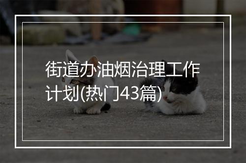 街道办油烟治理工作计划(热门43篇)