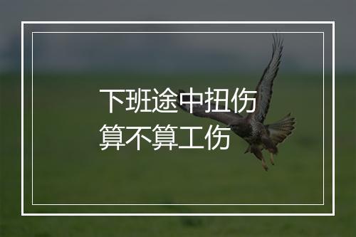 下班途中扭伤算不算工伤