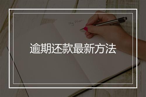 逾期还款最新方法