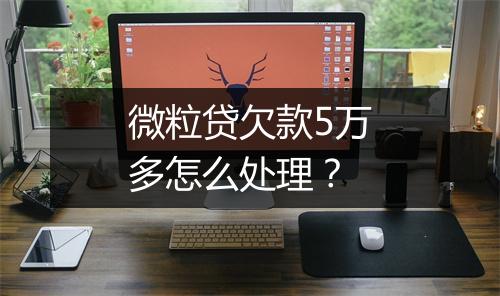 微粒贷欠款5万多怎么处理？
