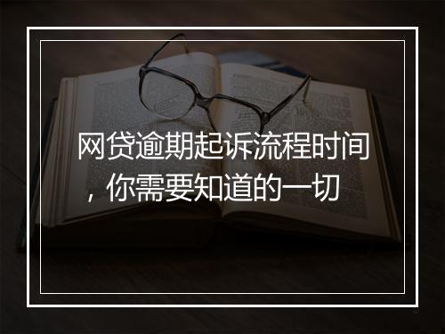 网贷逾期起诉流程时间，你需要知道的一切