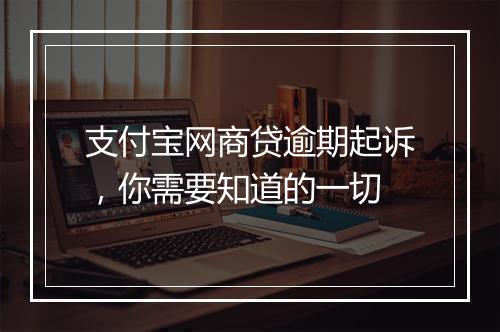 支付宝网商贷逾期起诉，你需要知道的一切