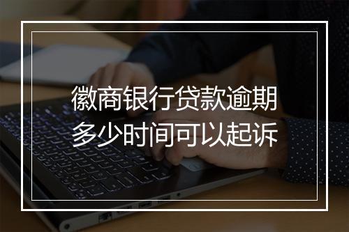 徽商银行贷款逾期多少时间可以起诉