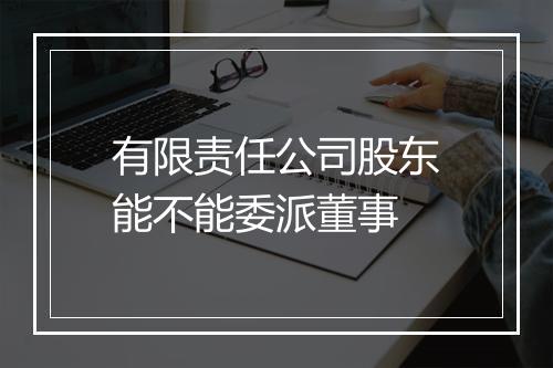 有限责任公司股东能不能委派董事