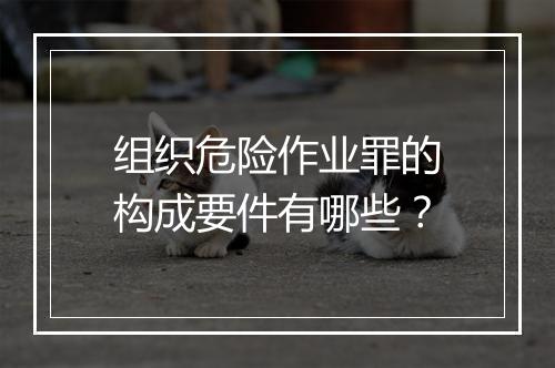 组织危险作业罪的构成要件有哪些？