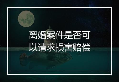 离婚案件是否可以请求损害赔偿
