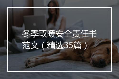 冬季取暖安全责任书范文（精选35篇）