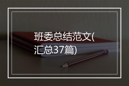 班委总结范文(汇总37篇)