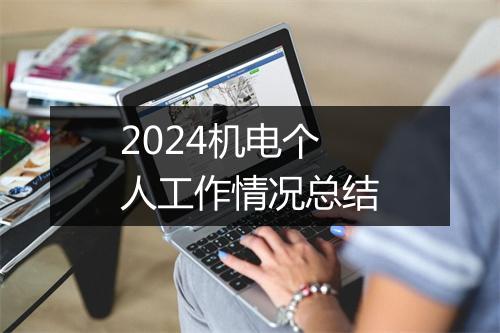 2024机电个人工作情况总结