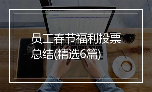 员工春节福利投票总结(精选6篇)
