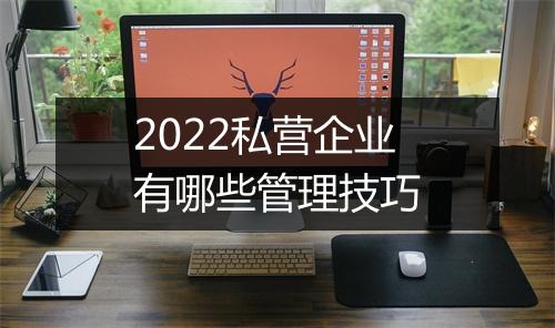 2022私营企业有哪些管理技巧