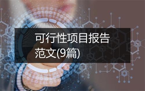 可行性项目报告范文(9篇)