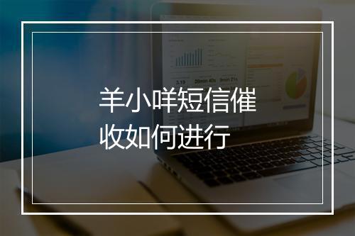 羊小咩短信催收如何进行