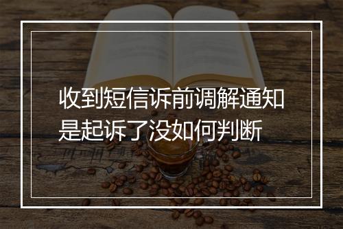 收到短信诉前调解通知是起诉了没如何判断