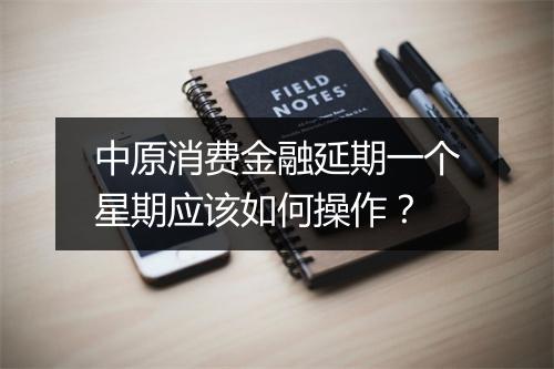 中原消费金融延期一个星期应该如何操作？