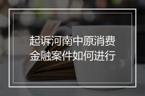 起诉河南中原消费金融案件如何进行