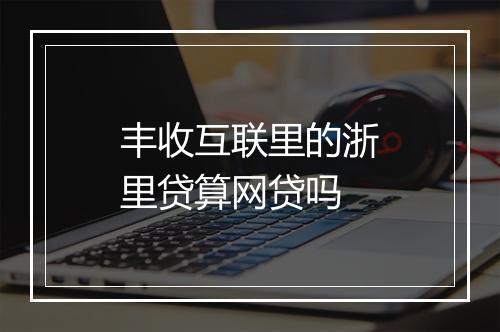 丰收互联里的浙里贷算网贷吗