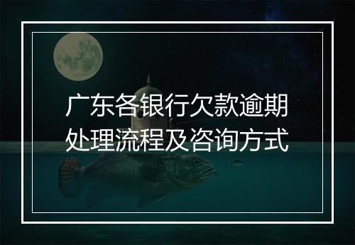 广东各银行欠款逾期处理流程及咨询方式