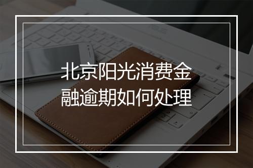 北京阳光消费金融逾期如何处理