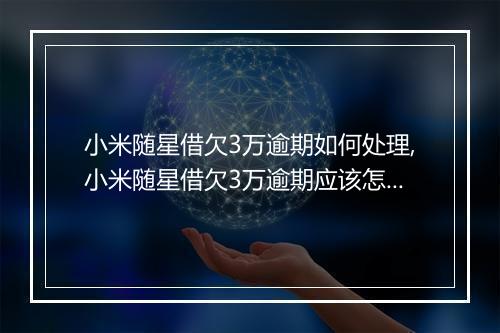 小米随星借欠3万逾期如何处理,小米随星借欠3万逾期应该怎么办