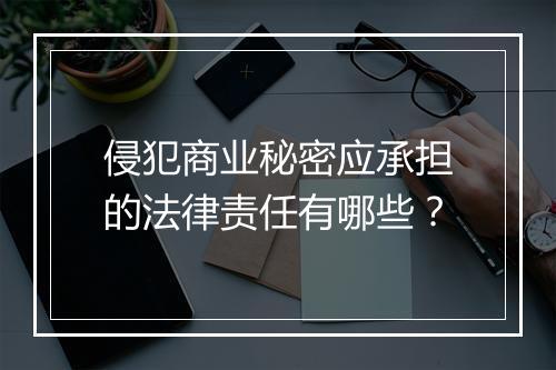 侵犯商业秘密应承担的法律责任有哪些？