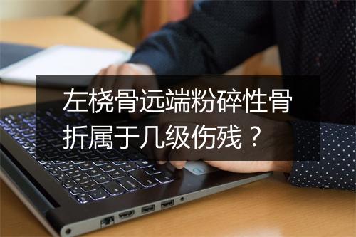 左桡骨远端粉碎性骨折属于几级伤残？
