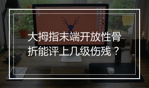 大拇指末端开放性骨折能评上几级伤残？