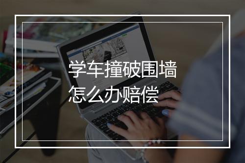 学车撞破围墙怎么办赔偿