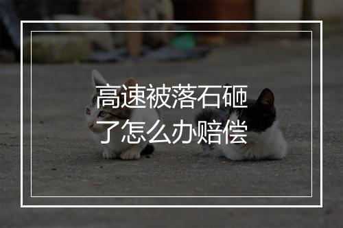 高速被落石砸了怎么办赔偿