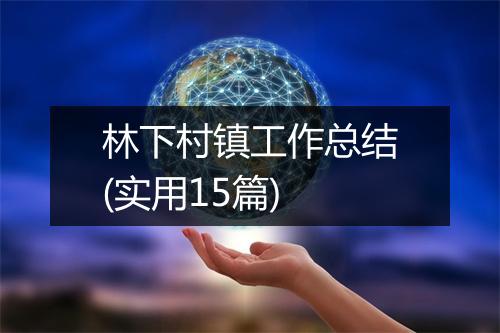 林下村镇工作总结(实用15篇)