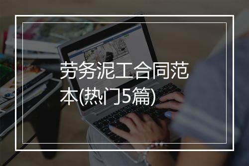 劳务泥工合同范本(热门5篇)
