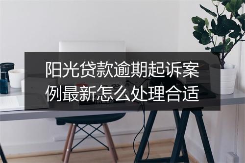 阳光贷款逾期起诉案例最新怎么处理合适