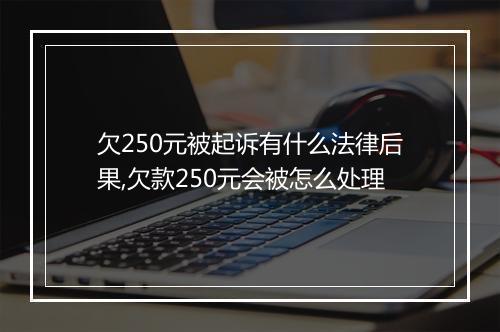 欠250元被起诉有什么法律后果,欠款250元会被怎么处理
