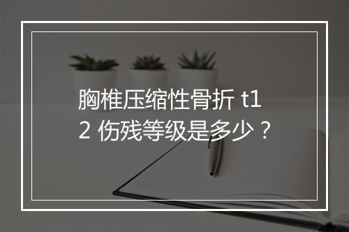 胸椎压缩性骨折 t12 伤残等级是多少？