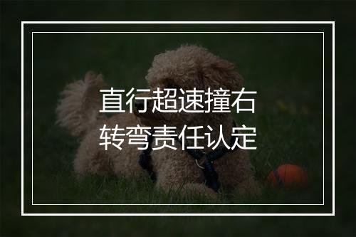 直行超速撞右转弯责任认定