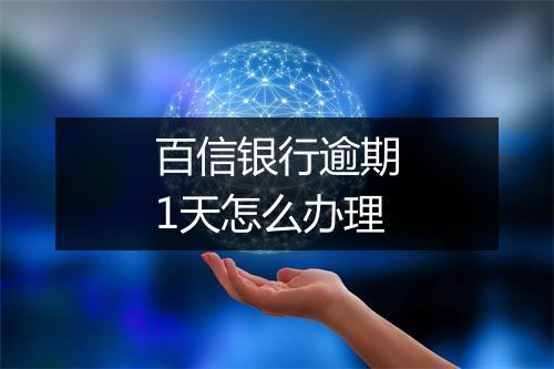 百信银行逾期1天怎么办理