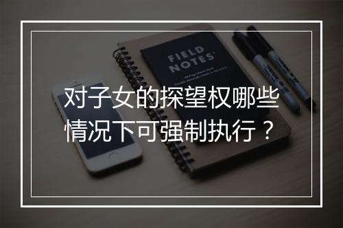 对子女的探望权哪些情况下可强制执行？
